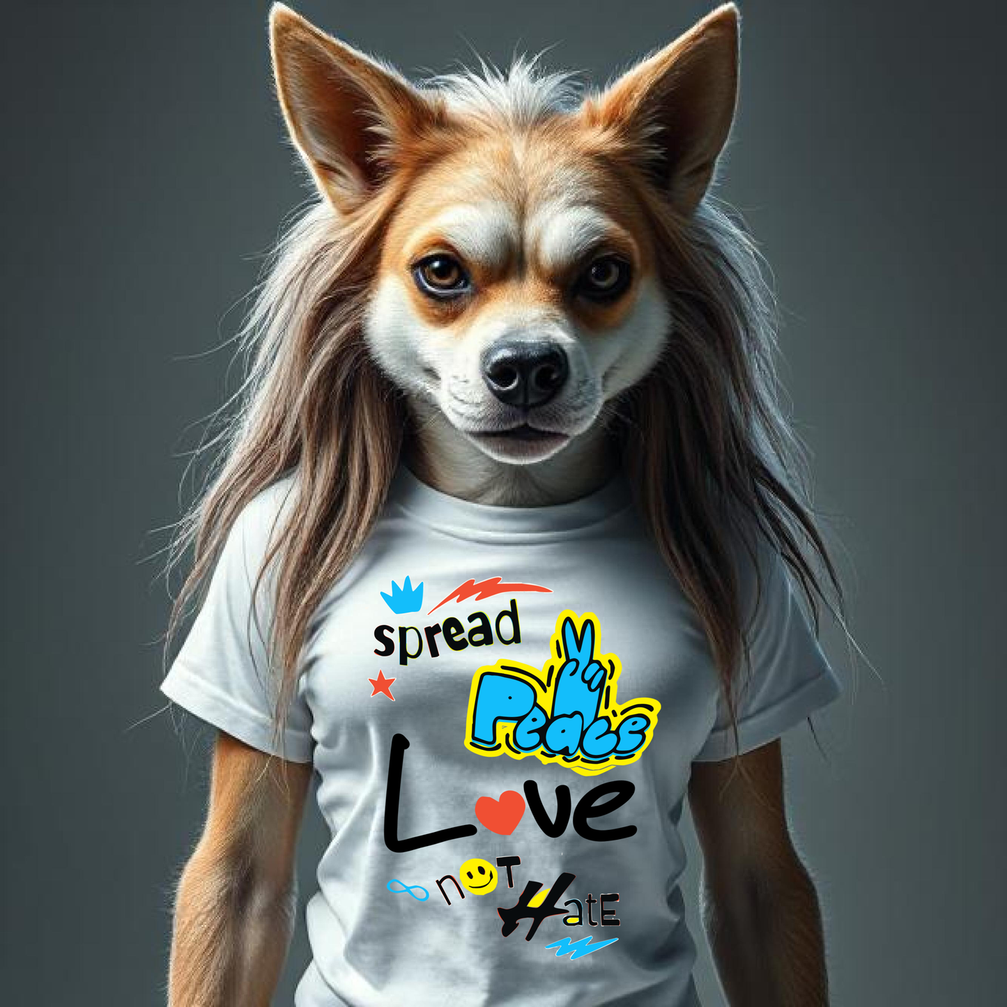 T-shirt "Spread Peace, Love, Not Hate" – Vibes Positivas Only
